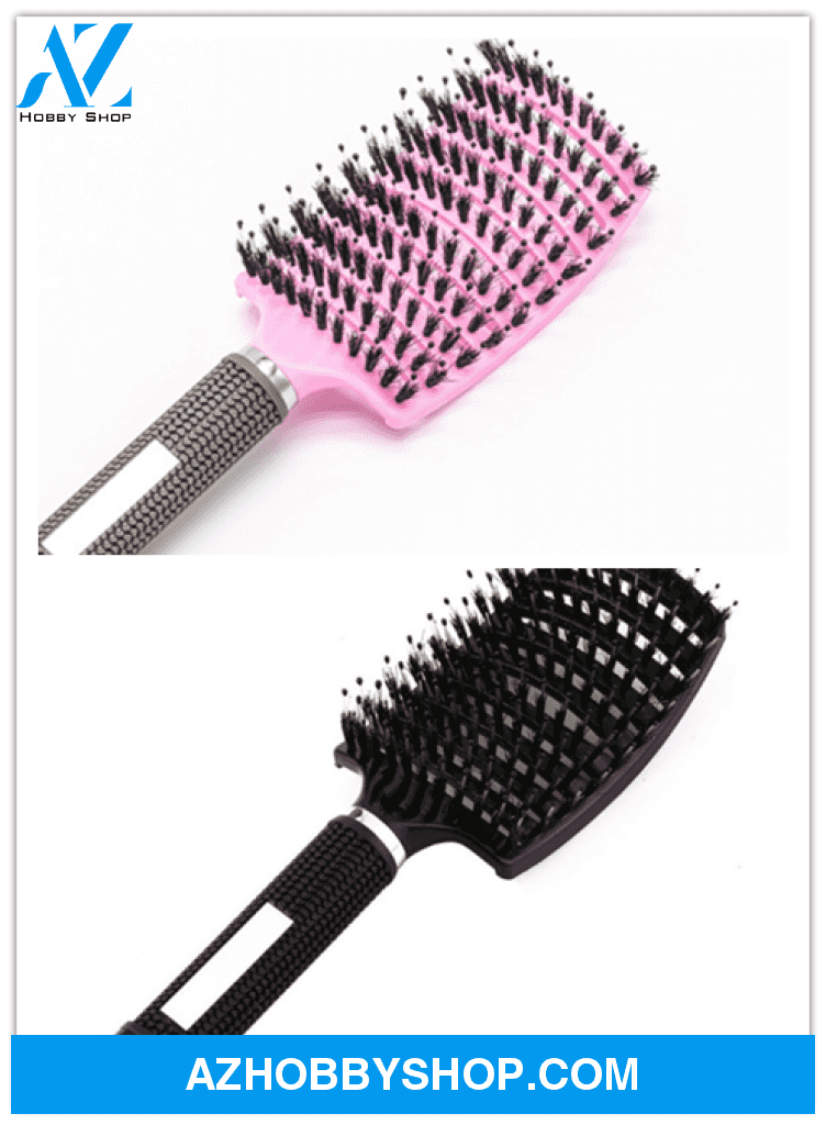 Hairbrush Anti Klit Brushy Haarborstel Women Detangler Hair Brush Bristle Nylon Scalp Massage Teaser