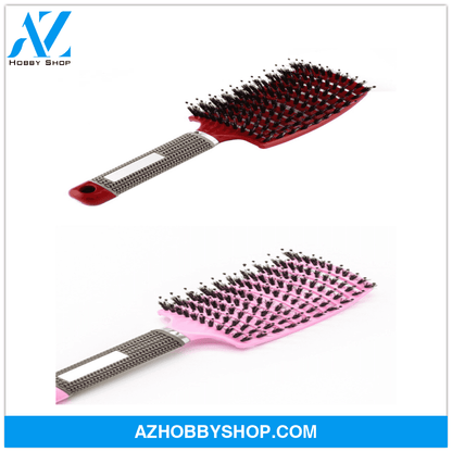 Hairbrush Anti Klit Brushy Haarborstel Women Detangler Hair Brush Bristle Nylon Scalp Massage Teaser