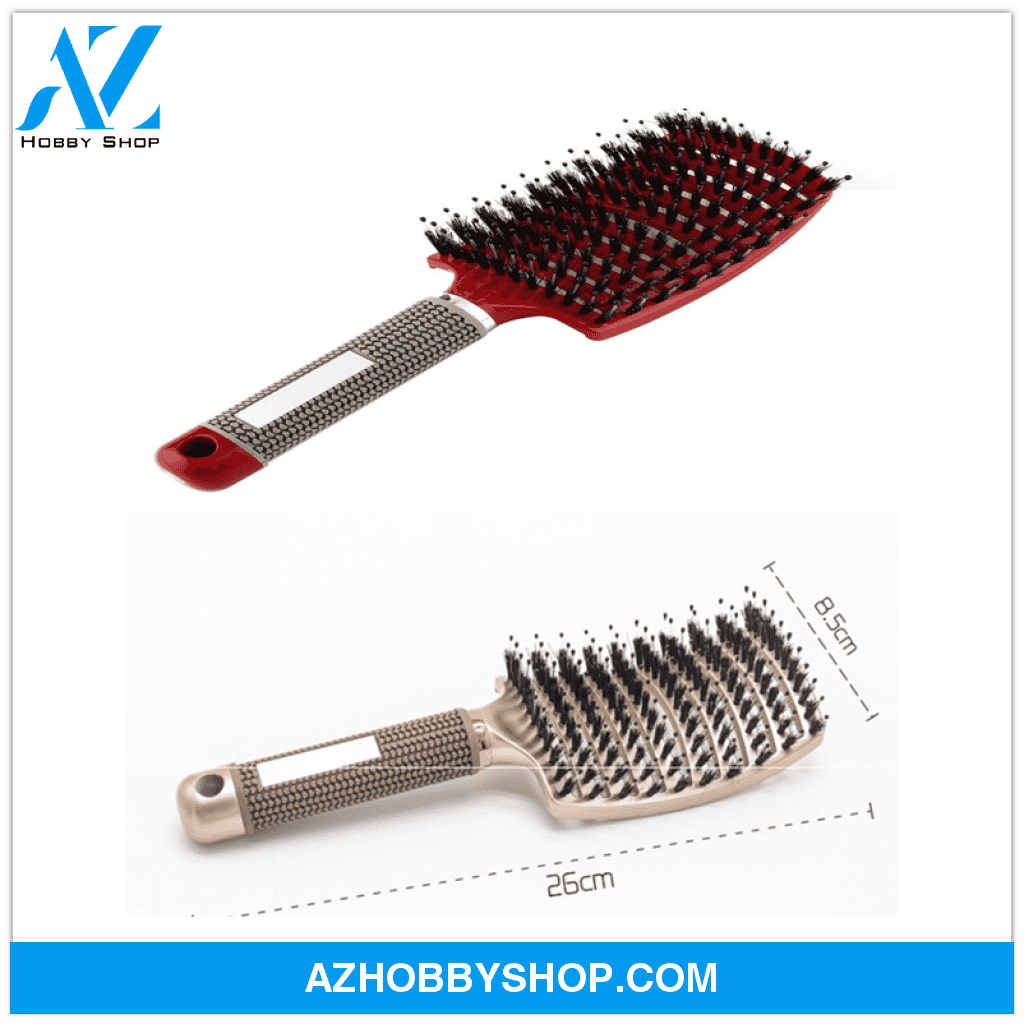 Hairbrush Anti Klit Brushy Haarborstel Women Detangler Hair Brush Bristle Nylon Scalp Massage Teaser