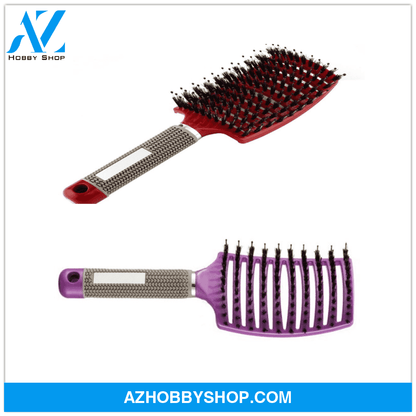 Hairbrush Anti Klit Brushy Haarborstel Women Detangler Hair Brush Bristle Nylon Scalp Massage Teaser