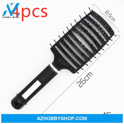 Hairbrush Anti Klit Brushy Haarborstel Women Detangler Hair Brush Bristle Nylon Scalp Massage Teaser