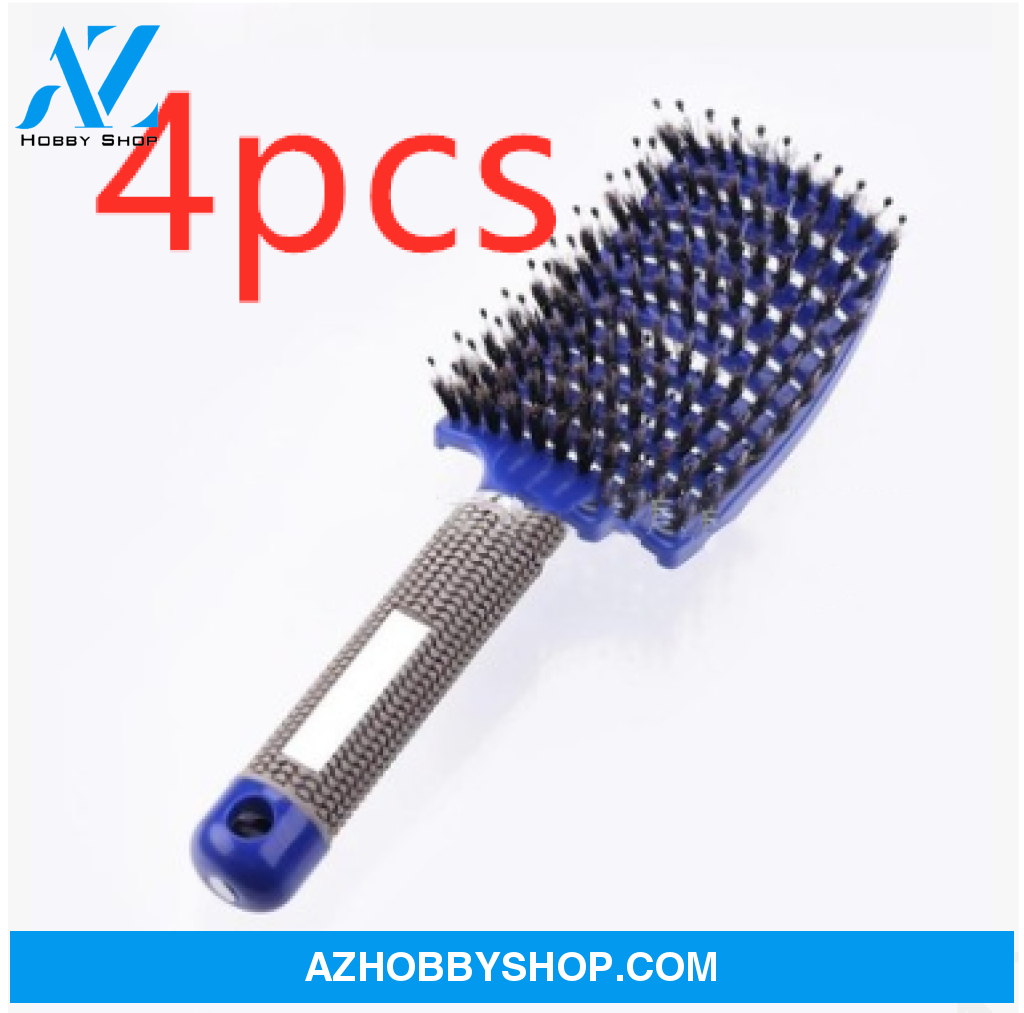 Hairbrush Anti Klit Brushy Haarborstel Women Detangler Hair Brush Bristle Nylon Scalp Massage Teaser
