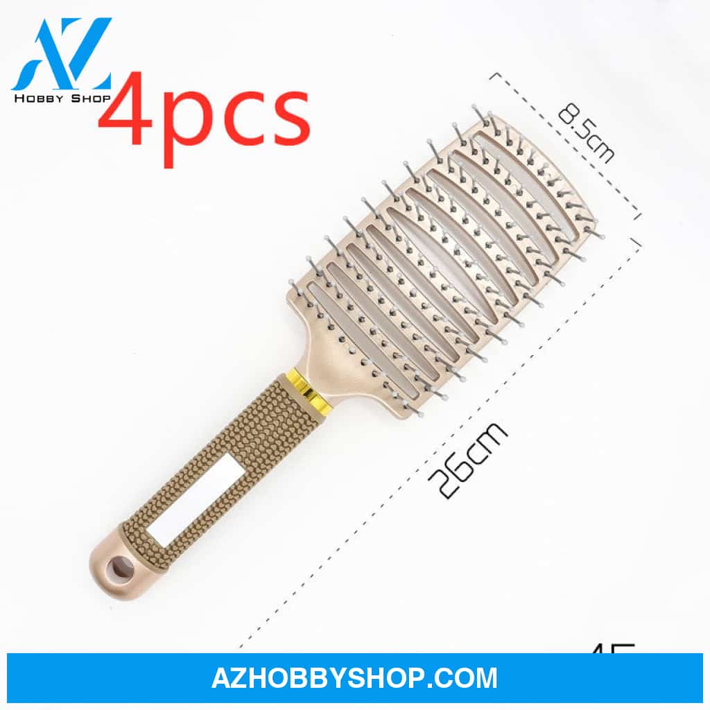 Hairbrush Anti Klit Brushy Haarborstel Women Detangler Hair Brush Bristle Nylon Scalp Massage Teaser