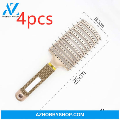 Hairbrush Anti Klit Brushy Haarborstel Women Detangler Hair Brush Bristle Nylon Scalp Massage Teaser