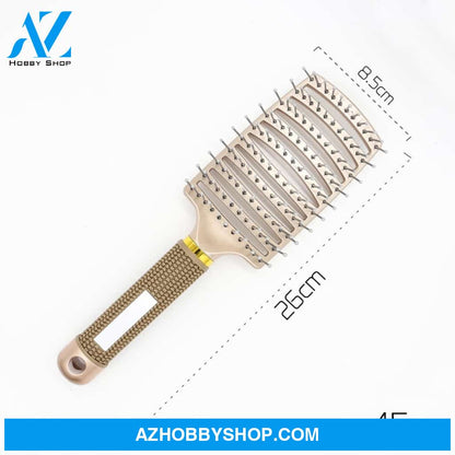 Hairbrush Anti Klit Brushy Haarborstel Women Detangler Hair Brush Bristle Nylon Scalp Massage Teaser