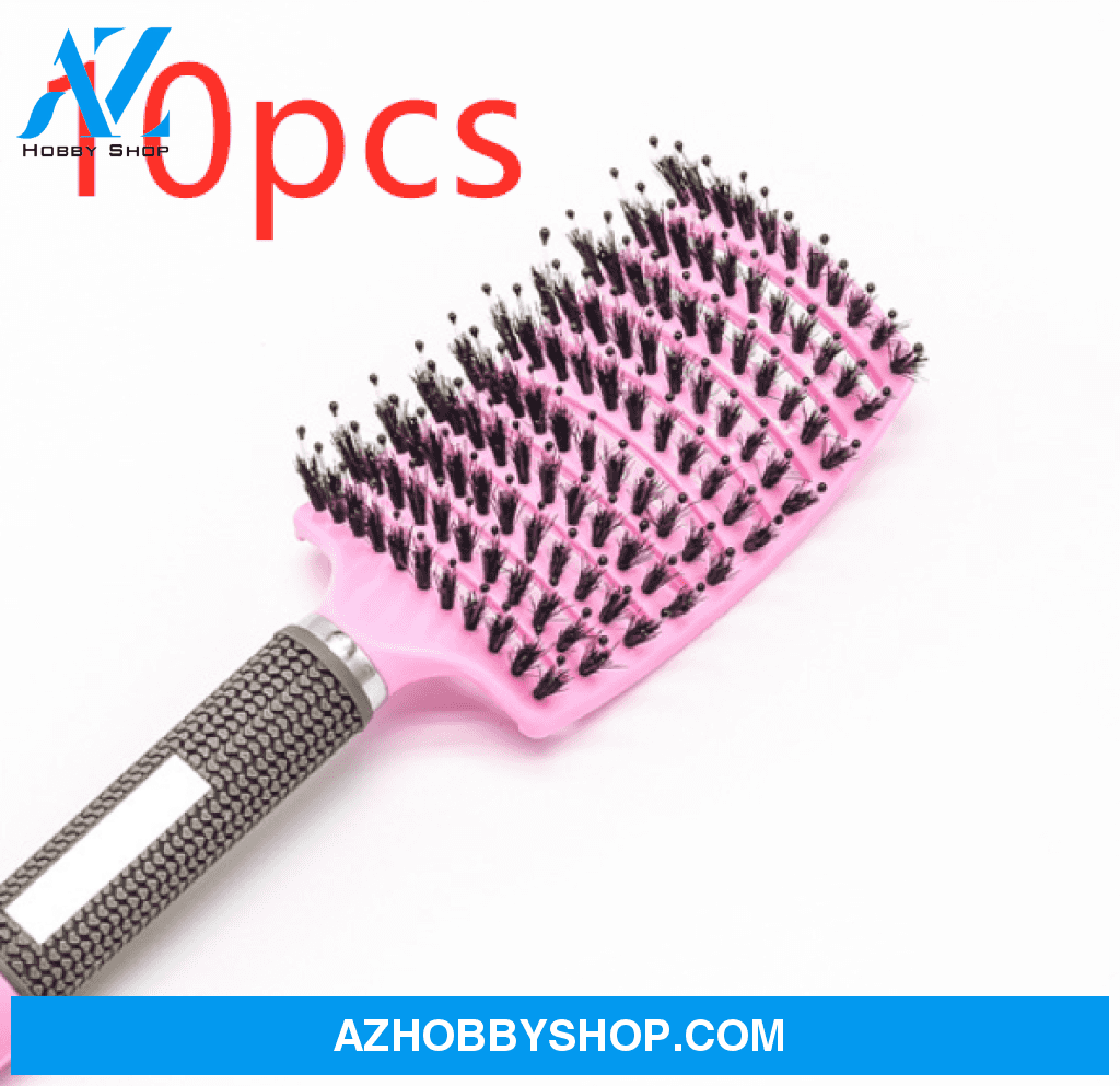 Hairbrush Anti Klit Brushy Haarborstel Women Detangler Hair Brush Bristle Nylon Scalp Massage Teaser