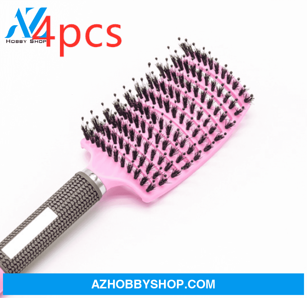 Hairbrush Anti Klit Brushy Haarborstel Women Detangler Hair Brush Bristle Nylon Scalp Massage Teaser