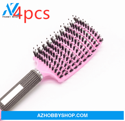 Hairbrush Anti Klit Brushy Haarborstel Women Detangler Hair Brush Bristle Nylon Scalp Massage Teaser