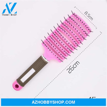 Hairbrush Anti Klit Brushy Haarborstel Women Detangler Hair Brush Bristle Nylon Scalp Massage Teaser