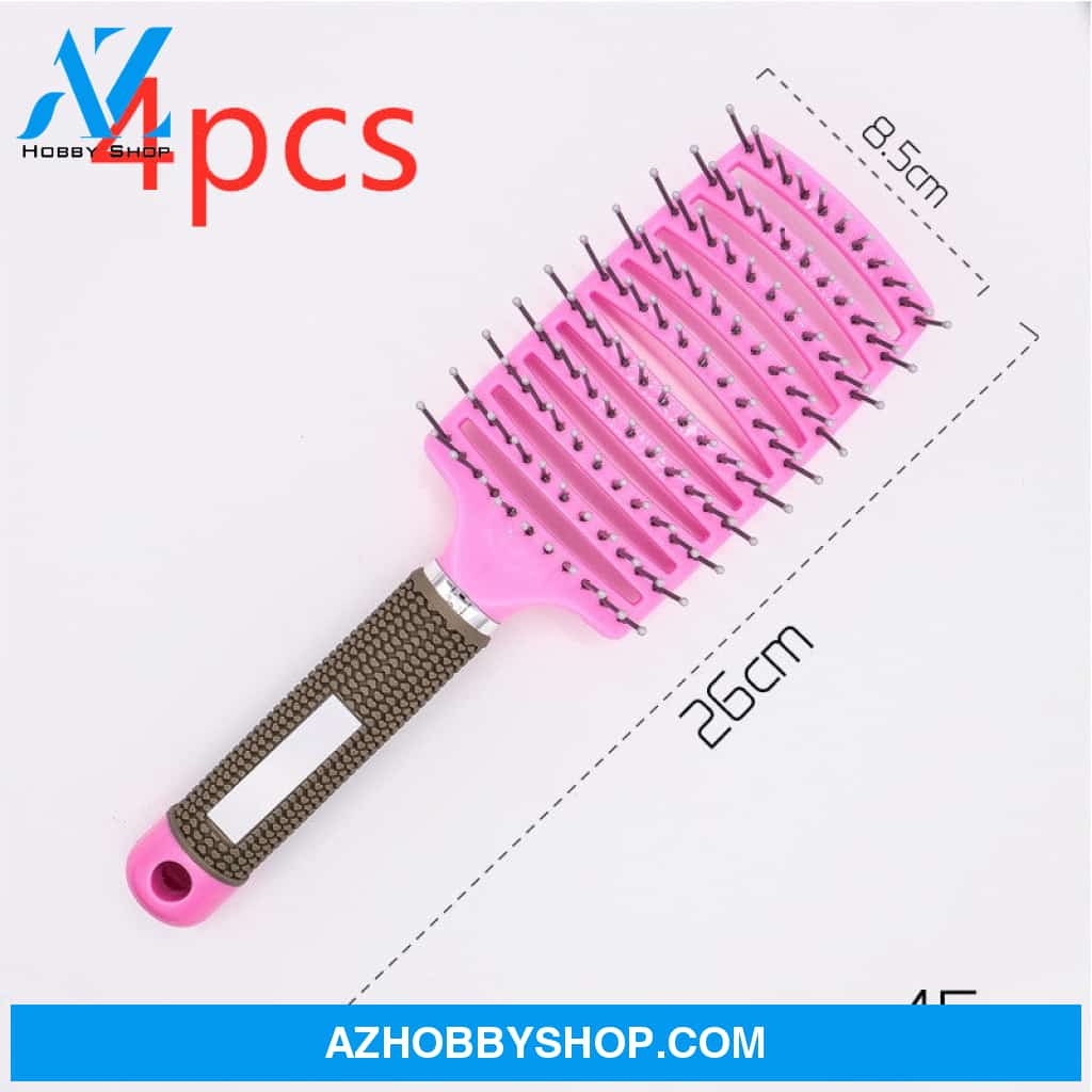Hairbrush Anti Klit Brushy Haarborstel Women Detangler Hair Brush Bristle Nylon Scalp Massage Teaser