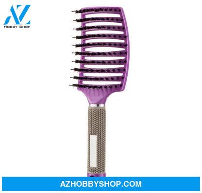 Hairbrush Anti Klit Brushy Haarborstel Women Detangler Hair Brush Bristle Nylon Scalp Massage Teaser
