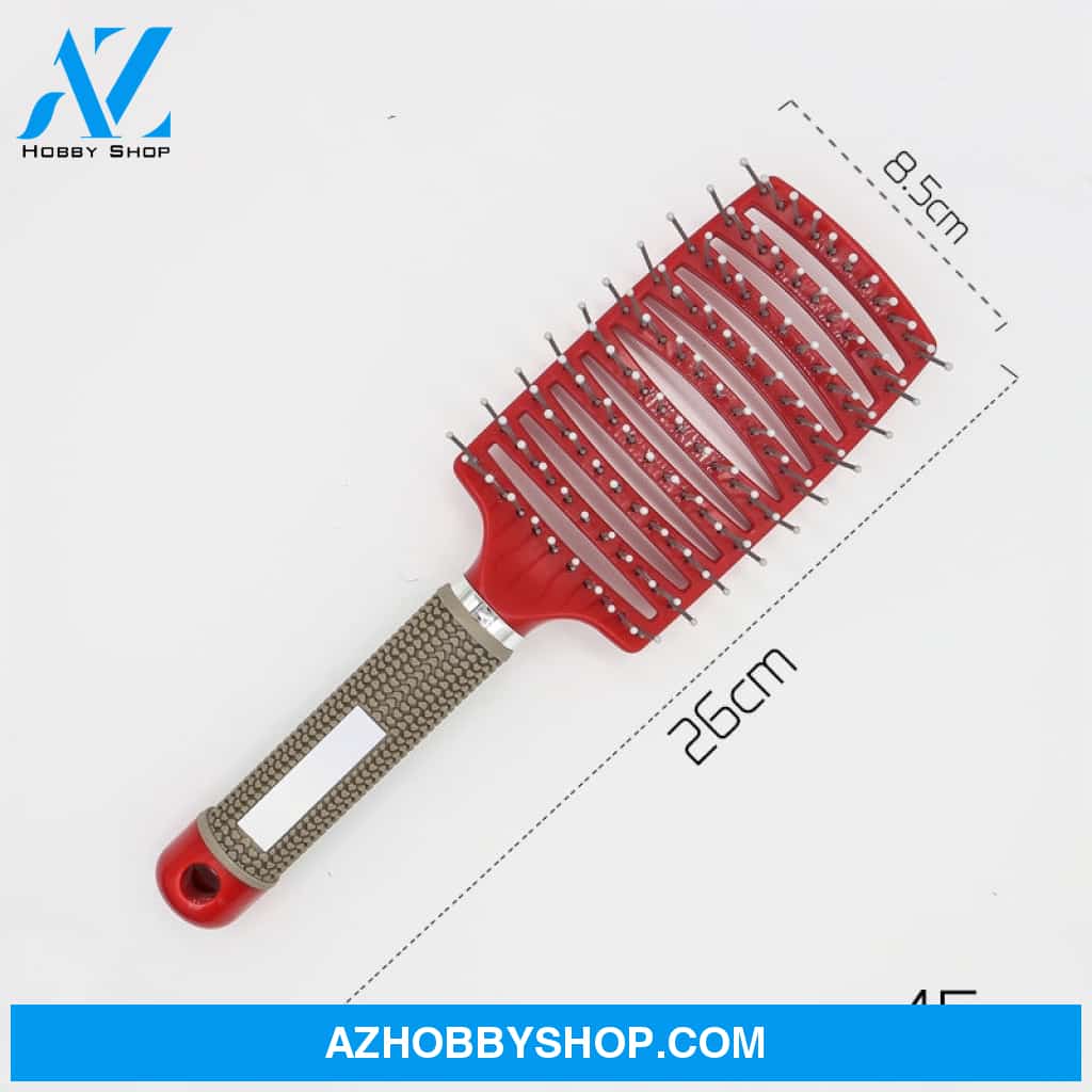 Hairbrush Anti Klit Brushy Haarborstel Women Detangler Hair Brush Bristle Nylon Scalp Massage Teaser