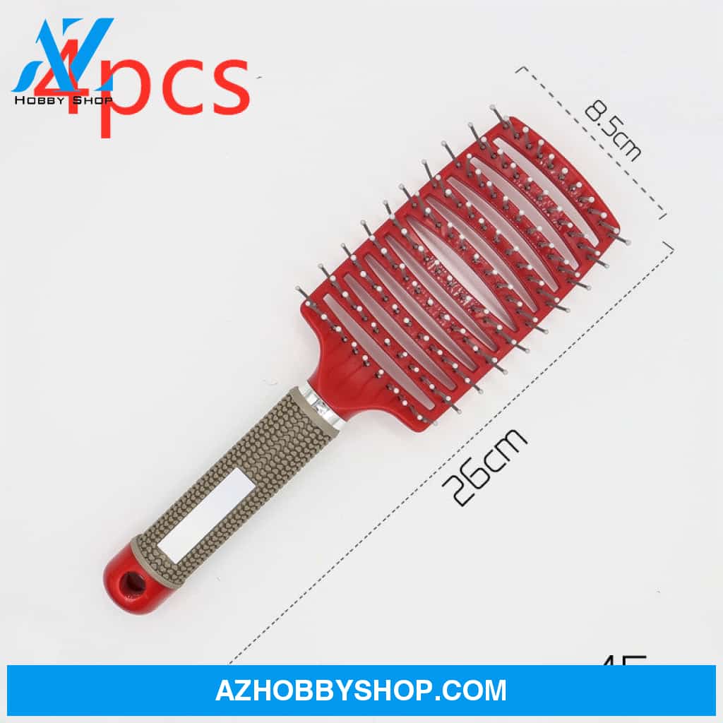 Hairbrush Anti Klit Brushy Haarborstel Women Detangler Hair Brush Bristle Nylon Scalp Massage Teaser