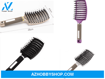 Hairbrush Anti Klit Brushy Haarborstel Women Detangler Hair Brush Bristle Nylon Scalp Massage Teaser