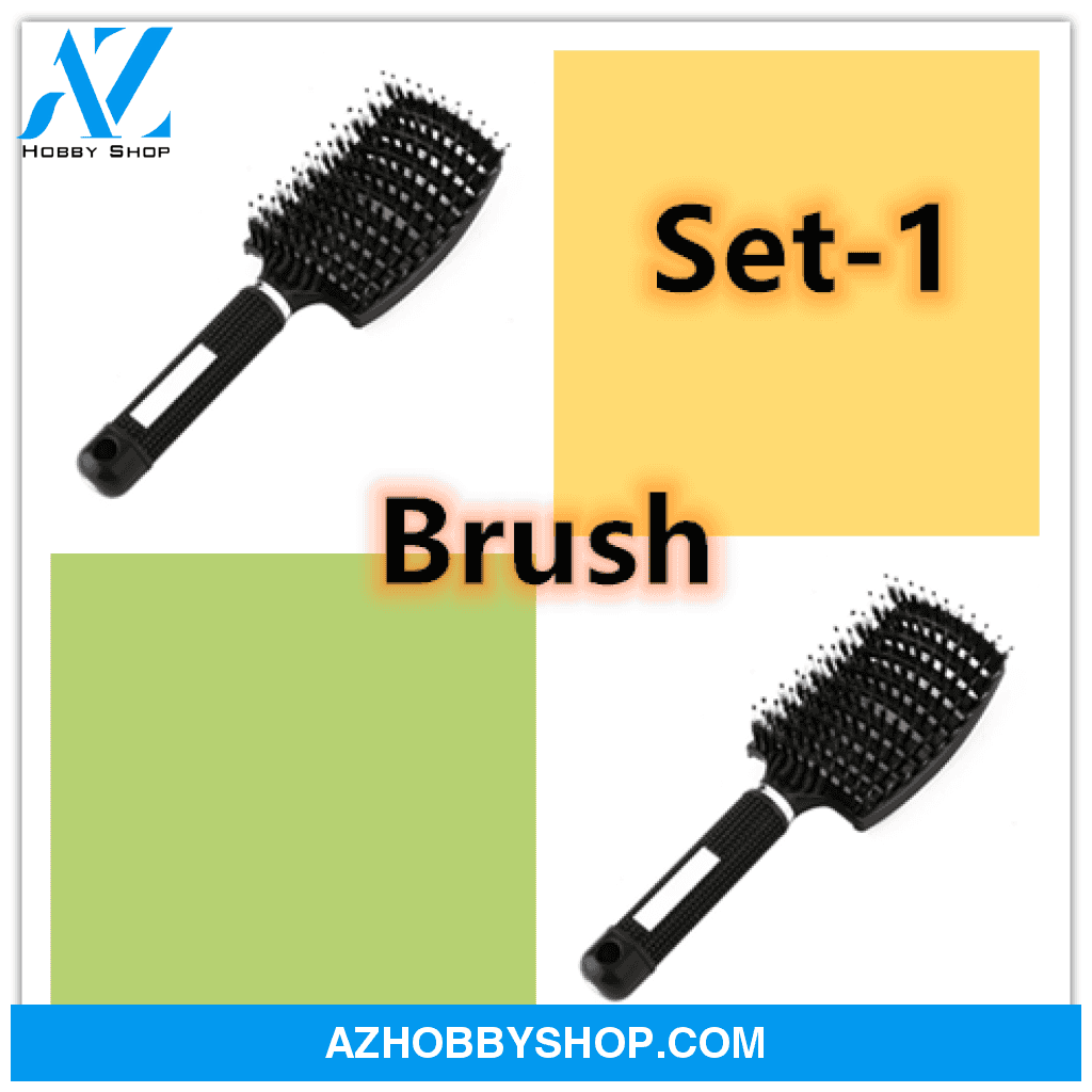 Hairbrush Anti Klit Brushy Haarborstel Women Detangler Hair Brush Bristle Nylon Scalp Massage Teaser