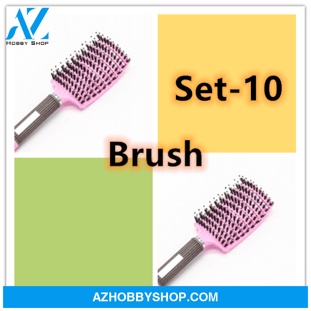 Hairbrush Anti Klit Brushy Haarborstel Women Detangler Hair Brush Bristle Nylon Scalp Massage Teaser