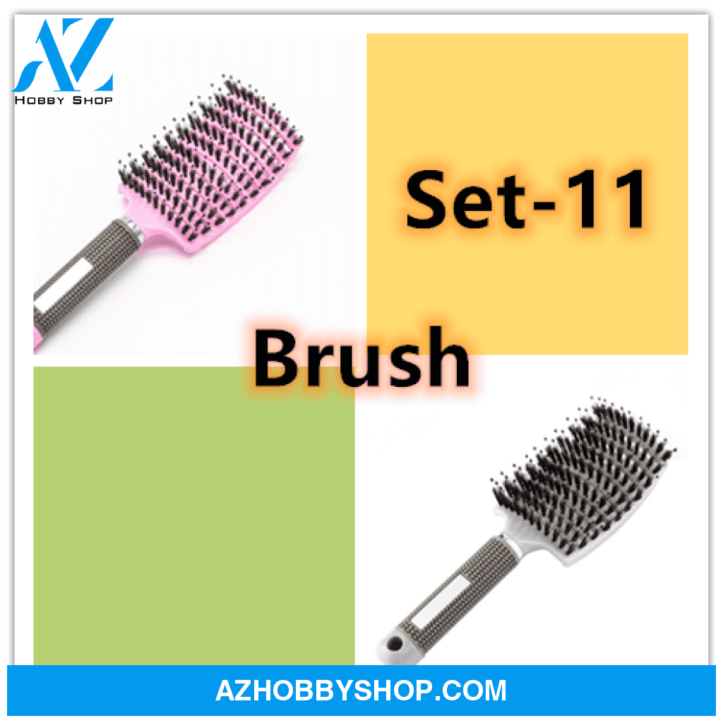 Hairbrush Anti Klit Brushy Haarborstel Women Detangler Hair Brush Bristle Nylon Scalp Massage Teaser