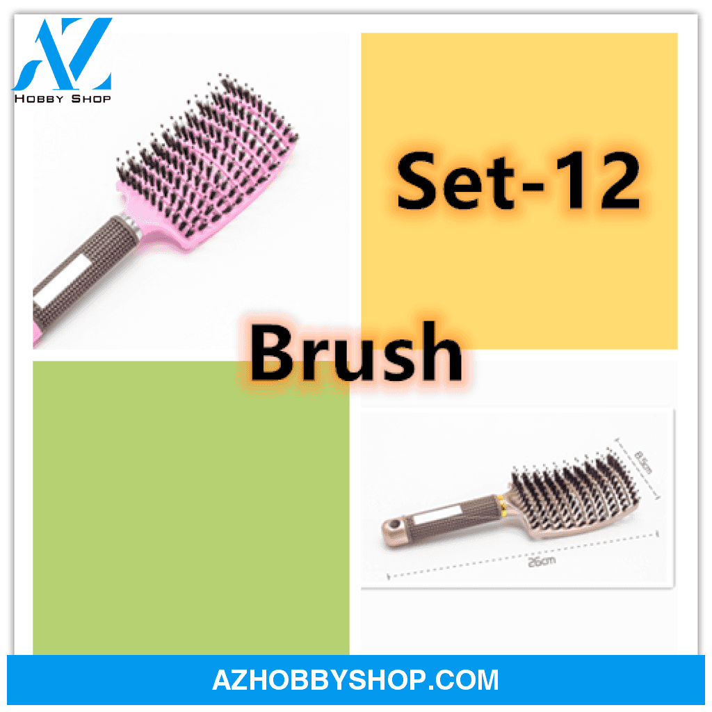Hairbrush Anti Klit Brushy Haarborstel Women Detangler Hair Brush Bristle Nylon Scalp Massage Teaser