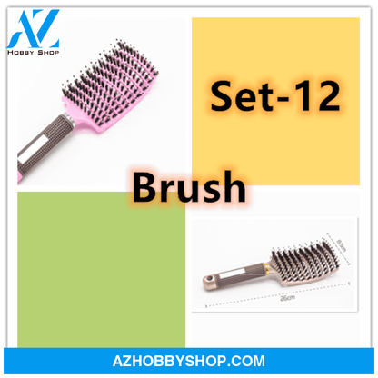Hairbrush Anti Klit Brushy Haarborstel Women Detangler Hair Brush Bristle Nylon Scalp Massage Teaser