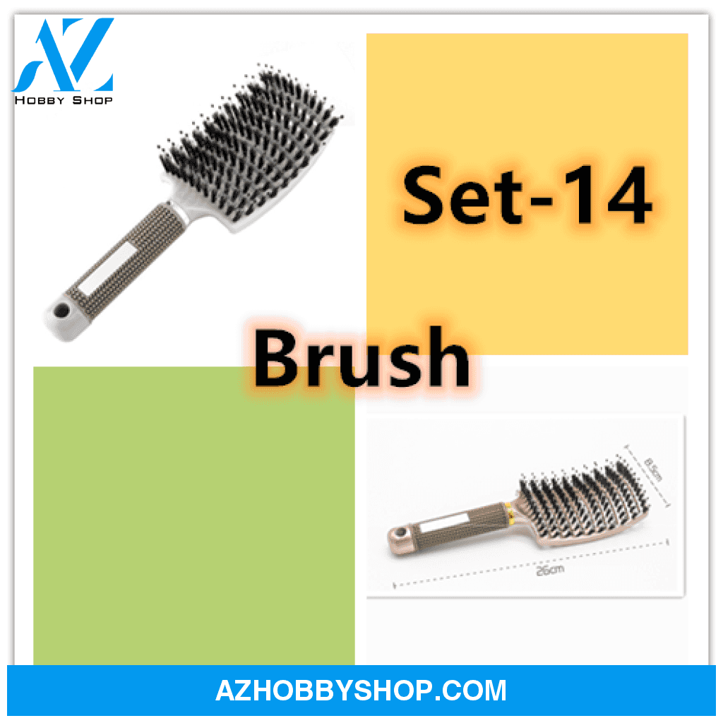 Hairbrush Anti Klit Brushy Haarborstel Women Detangler Hair Brush Bristle Nylon Scalp Massage Teaser