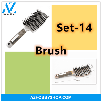 Hairbrush Anti Klit Brushy Haarborstel Women Detangler Hair Brush Bristle Nylon Scalp Massage Teaser
