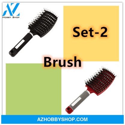 Hairbrush Anti Klit Brushy Haarborstel Women Detangler Hair Brush Bristle Nylon Scalp Massage Teaser