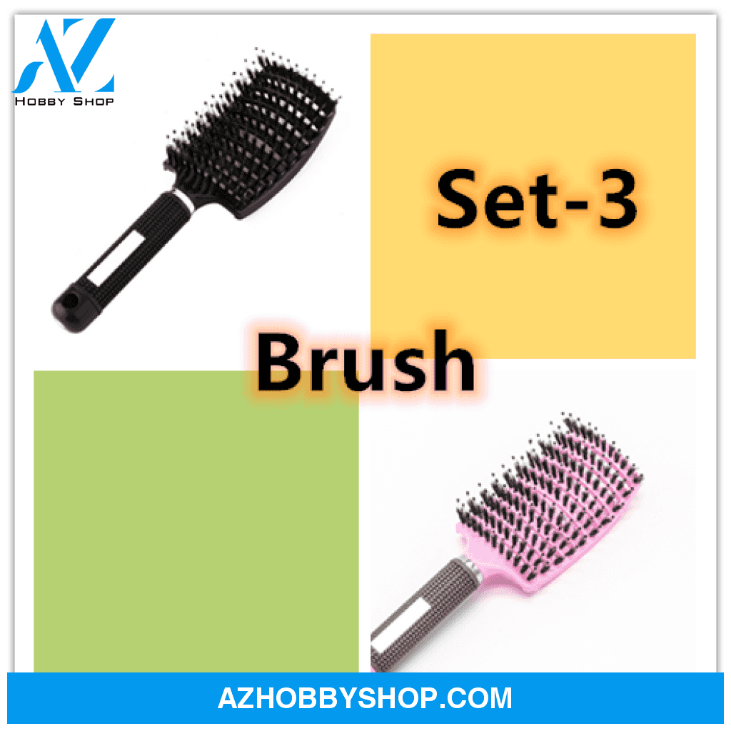 Hairbrush Anti Klit Brushy Haarborstel Women Detangler Hair Brush Bristle Nylon Scalp Massage Teaser