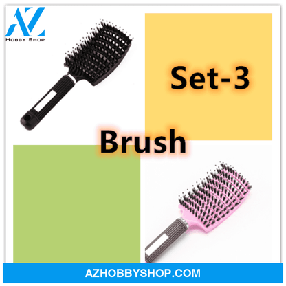 Hairbrush Anti Klit Brushy Haarborstel Women Detangler Hair Brush Bristle Nylon Scalp Massage Teaser