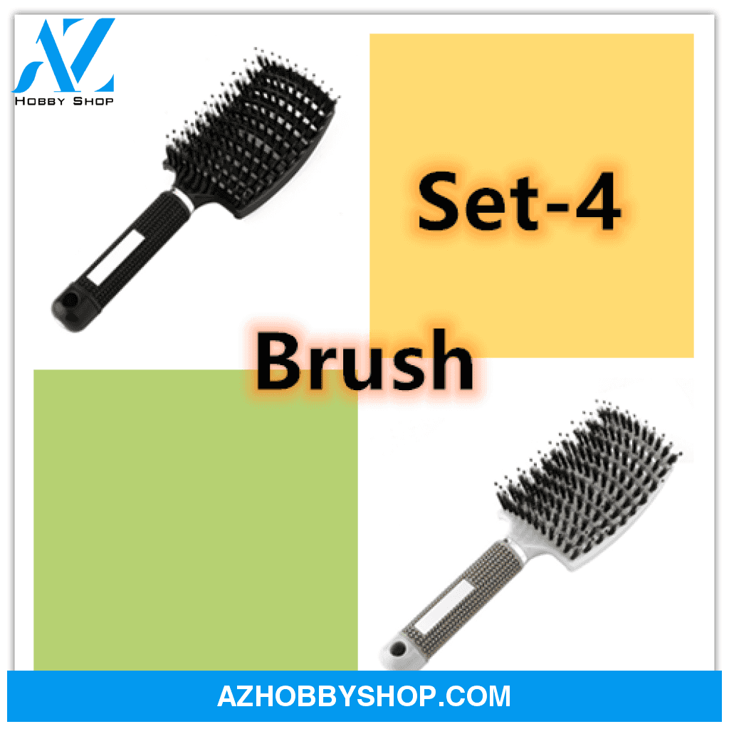 Hairbrush Anti Klit Brushy Haarborstel Women Detangler Hair Brush Bristle Nylon Scalp Massage Teaser