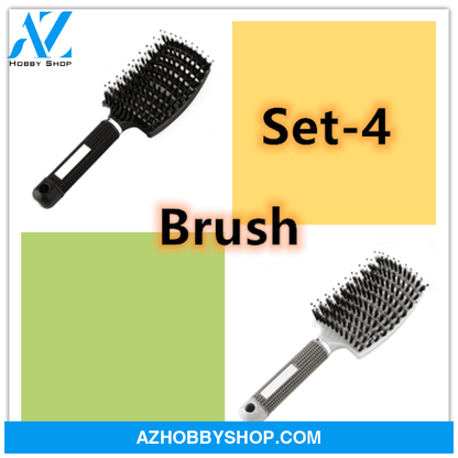 Hairbrush Anti Klit Brushy Haarborstel Women Detangler Hair Brush Bristle Nylon Scalp Massage Teaser