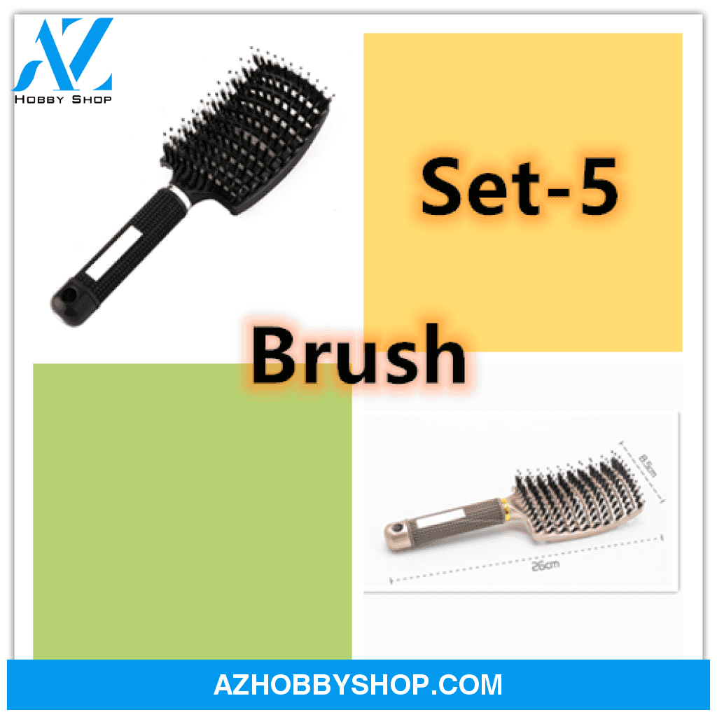 Hairbrush Anti Klit Brushy Haarborstel Women Detangler Hair Brush Bristle Nylon Scalp Massage Teaser
