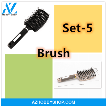Hairbrush Anti Klit Brushy Haarborstel Women Detangler Hair Brush Bristle Nylon Scalp Massage Teaser