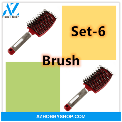 Hairbrush Anti Klit Brushy Haarborstel Women Detangler Hair Brush Bristle Nylon Scalp Massage Teaser