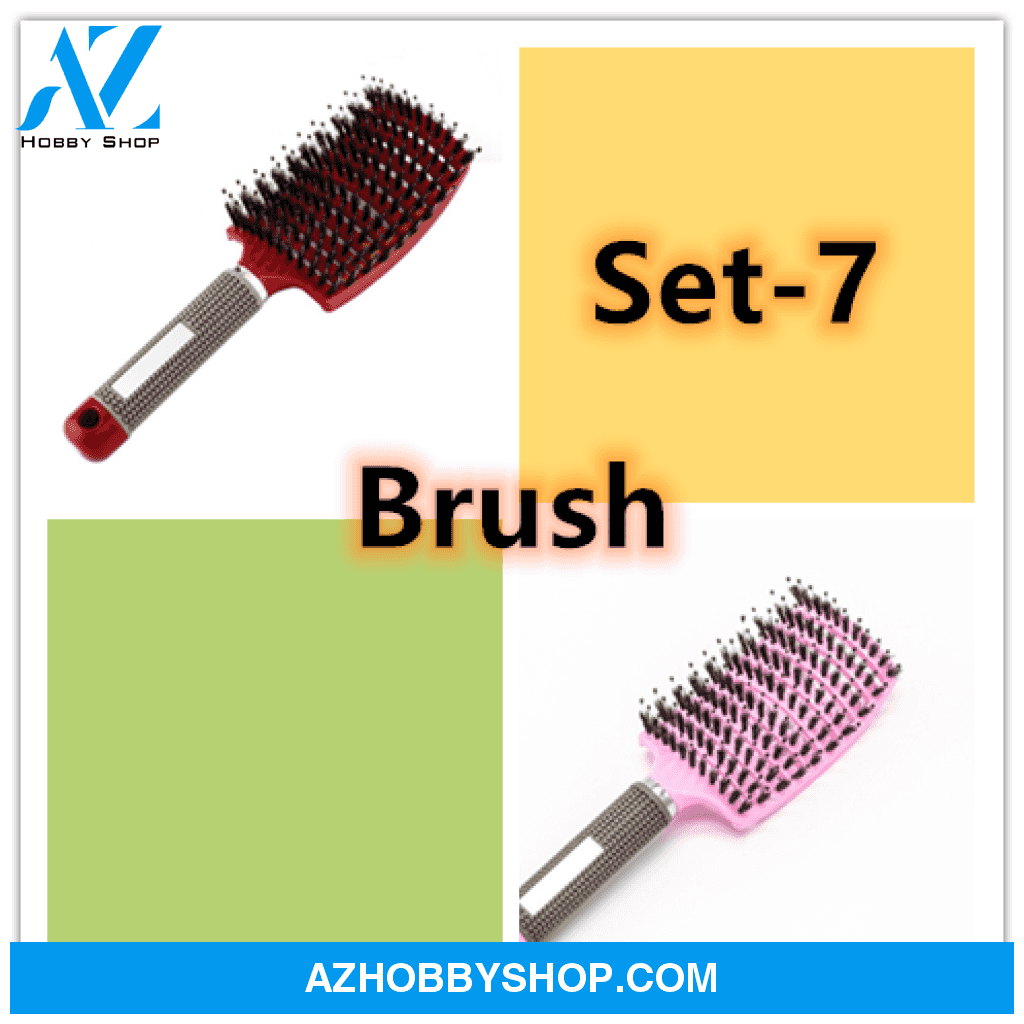 Hairbrush Anti Klit Brushy Haarborstel Women Detangler Hair Brush Bristle Nylon Scalp Massage Teaser