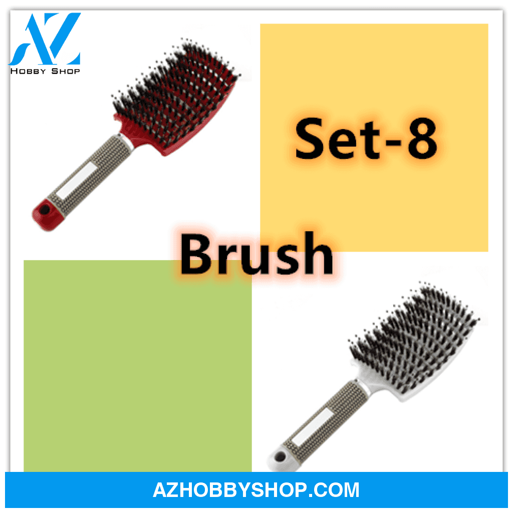 Hairbrush Anti Klit Brushy Haarborstel Women Detangler Hair Brush Bristle Nylon Scalp Massage Teaser