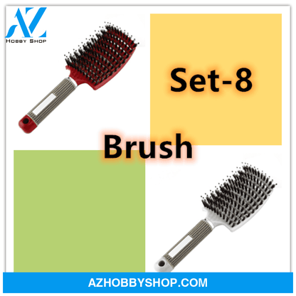 Hairbrush Anti Klit Brushy Haarborstel Women Detangler Hair Brush Bristle Nylon Scalp Massage Teaser