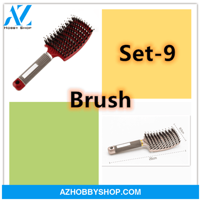 Hairbrush Anti Klit Brushy Haarborstel Women Detangler Hair Brush Bristle Nylon Scalp Massage Teaser