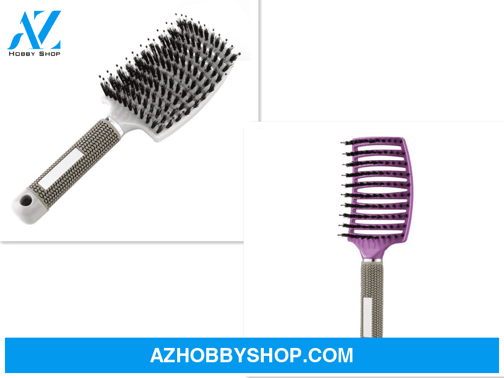 Hairbrush Anti Klit Brushy Haarborstel Women Detangler Hair Brush Bristle Nylon Scalp Massage Teaser