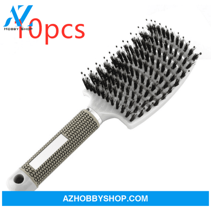 Hairbrush Anti Klit Brushy Haarborstel Women Detangler Hair Brush Bristle Nylon Scalp Massage Teaser