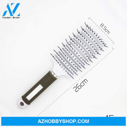 Hairbrush Anti Klit Brushy Haarborstel Women Detangler Hair Brush Bristle Nylon Scalp Massage Teaser