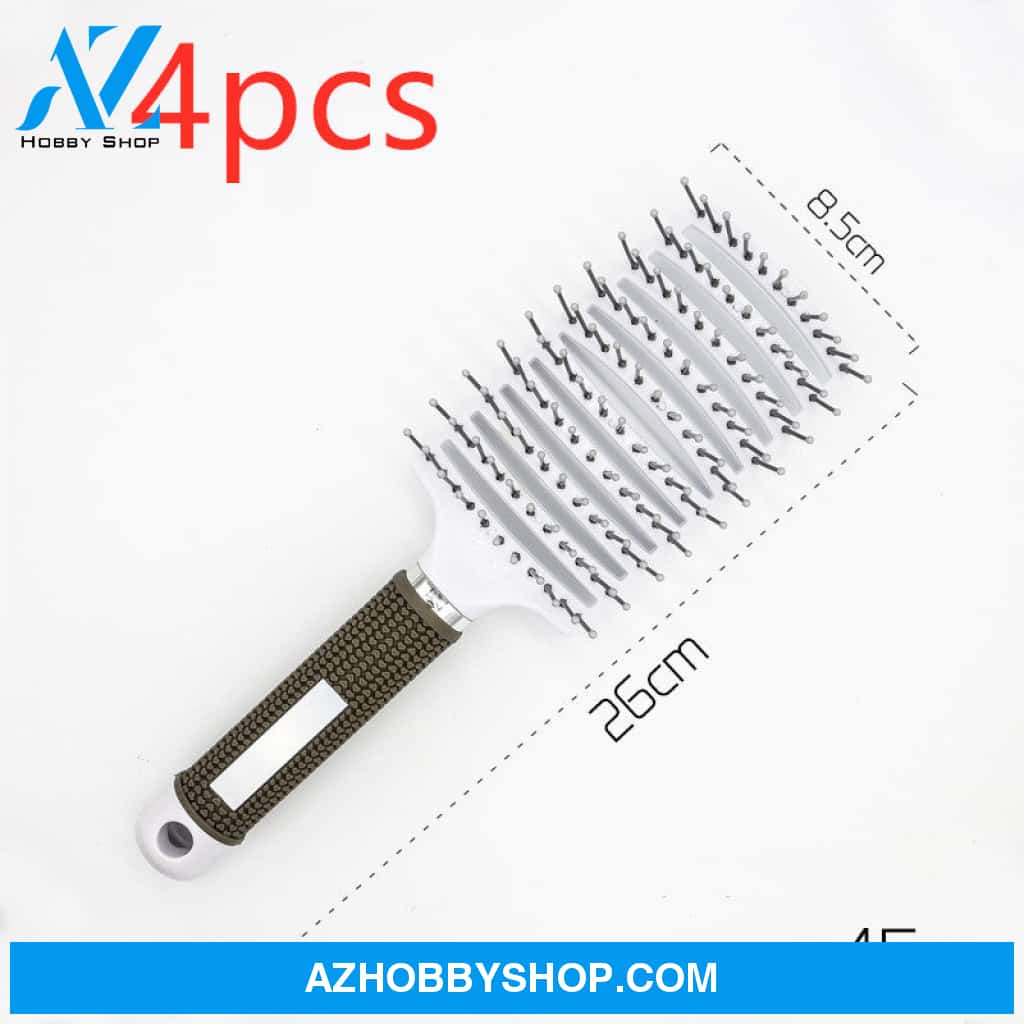 Hairbrush Anti Klit Brushy Haarborstel Women Detangler Hair Brush Bristle Nylon Scalp Massage Teaser