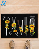 Hairdresser Tools Sunflower Doormat Gift For Hairdresser Birthday Gift Home Decor Warm House Gift Welcome Mat
