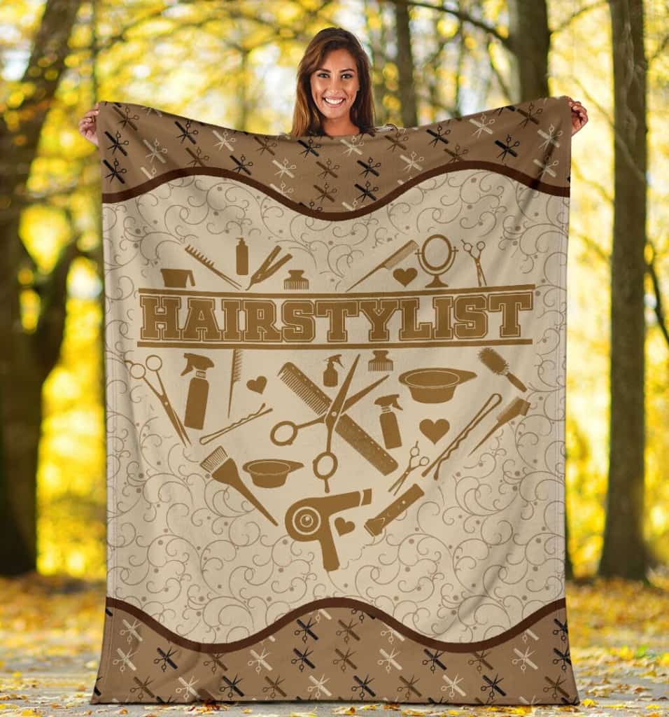 Hairstylist Heart Blanket Gift For Hairstylist Birthday Gift Home Decor Bedding Couch Sofa Soft and Comfy Cozy