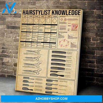 Hairstylist Knowledge Print Poster Gift For Him For Her