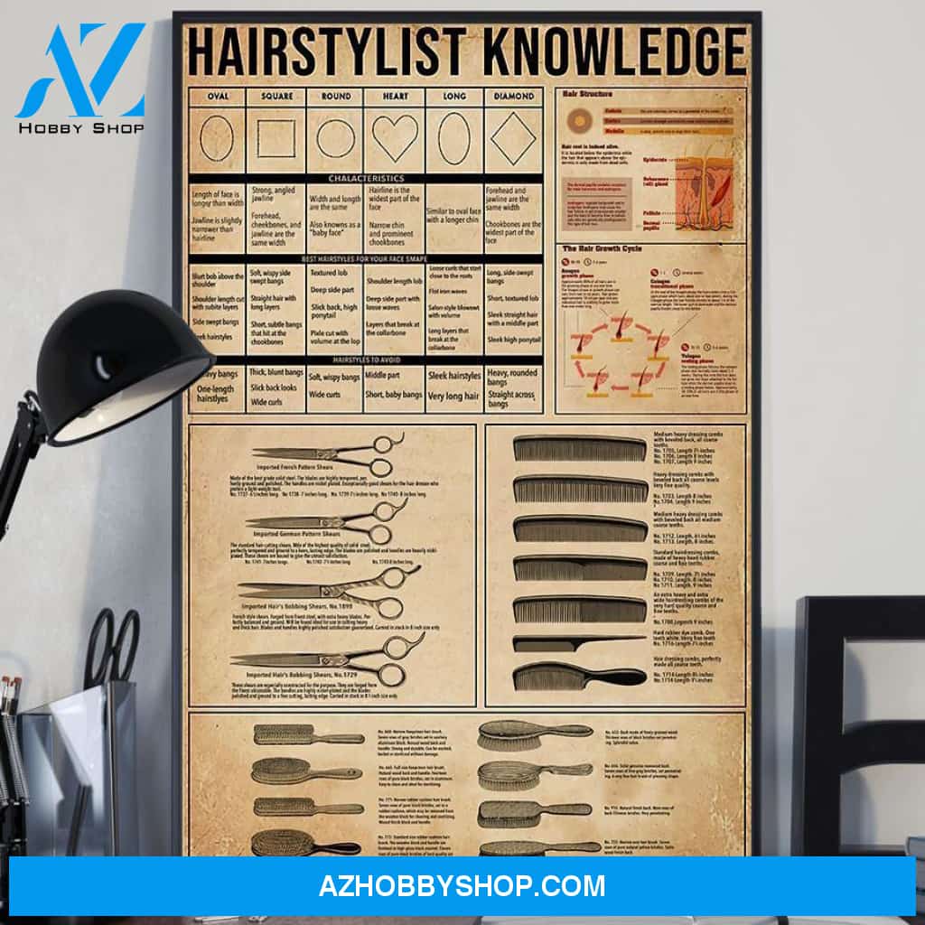 Hairstylist Knowledge Print Poster Gift For Him For Her