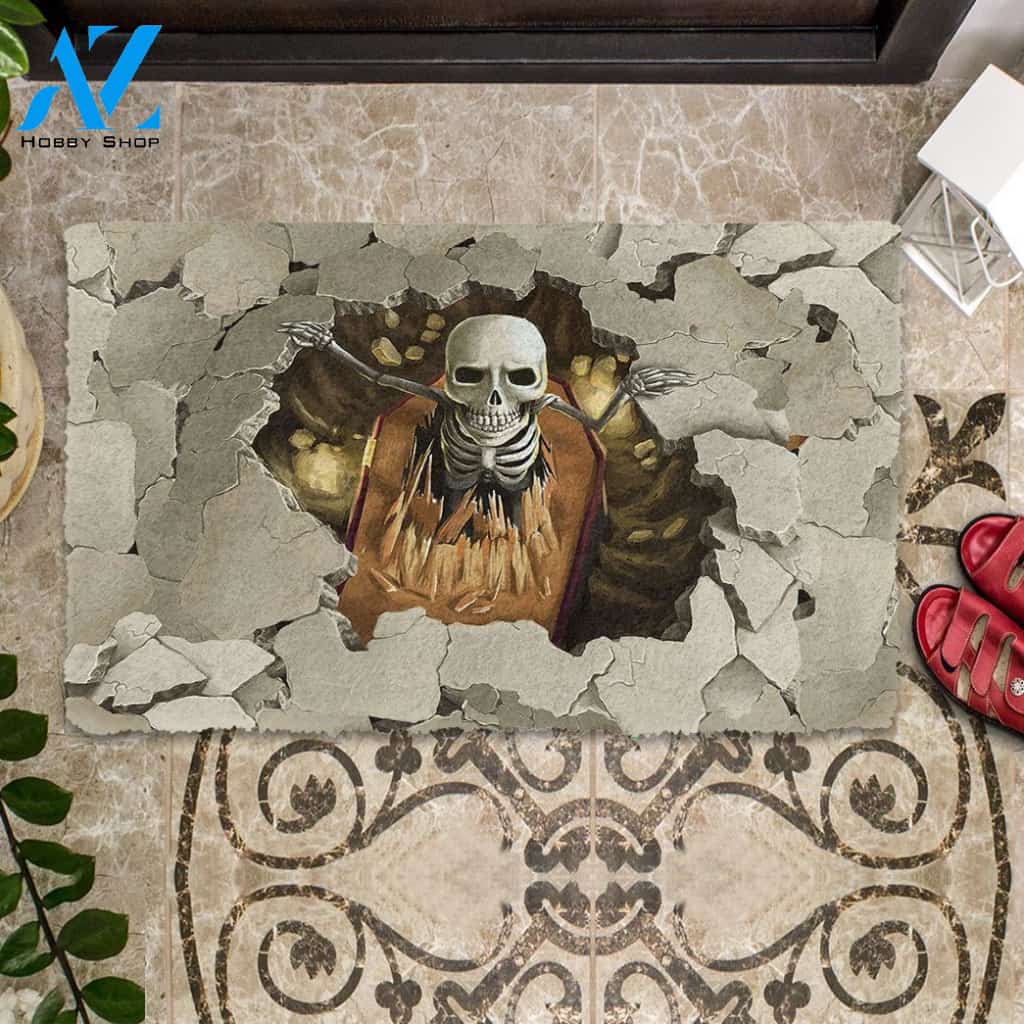 Halloween 3D Skeleton Doormat Indoor And Outdoor Mat Entrance Rug Sweet Home Decor Housewarming Gift Gift For Friend Family Stem Feminist