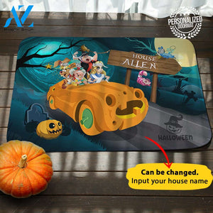 Halloween Alice In The Wonderland Personalized Doormat