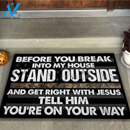 Halloween Before You Break Into My House Doormat Indoor And Outdoor Mat Entrance Rug Sweet Home Decor Housewarming Gift Gift For Friend Family Stem Feminist
