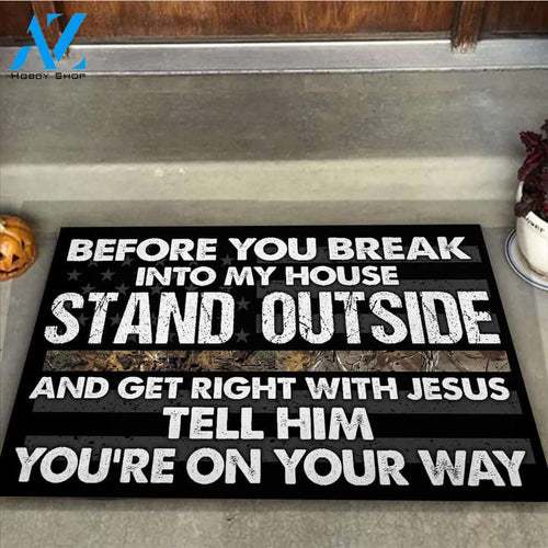 Halloween Before You Break Into My House Doormat Indoor And Outdoor Mat Entrance Rug Sweet Home Decor Housewarming Gift Gift For Friend Family Stem Feminist