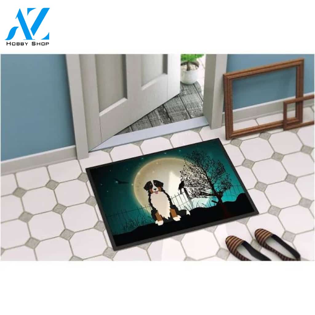Halloween Bernese Mountain Dog Doormat Welcome Mat Housewarming Gift Home Decor Funny Doormat Gift For Dog Lovers Happy Halloween